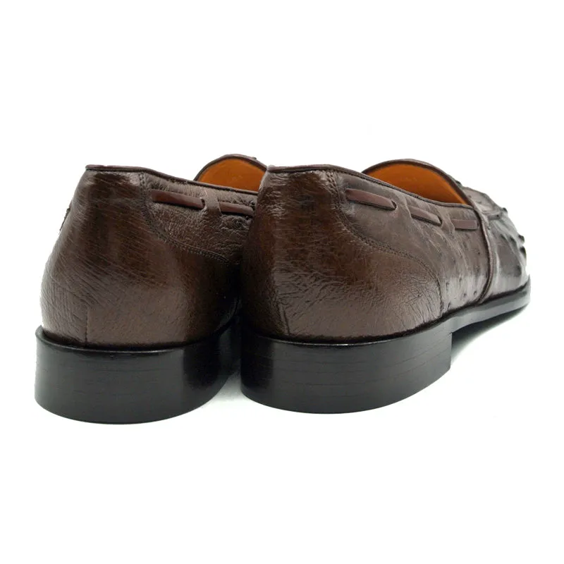 13-581-BRN FRANCO Ostrich Tassel Loafer, Brown