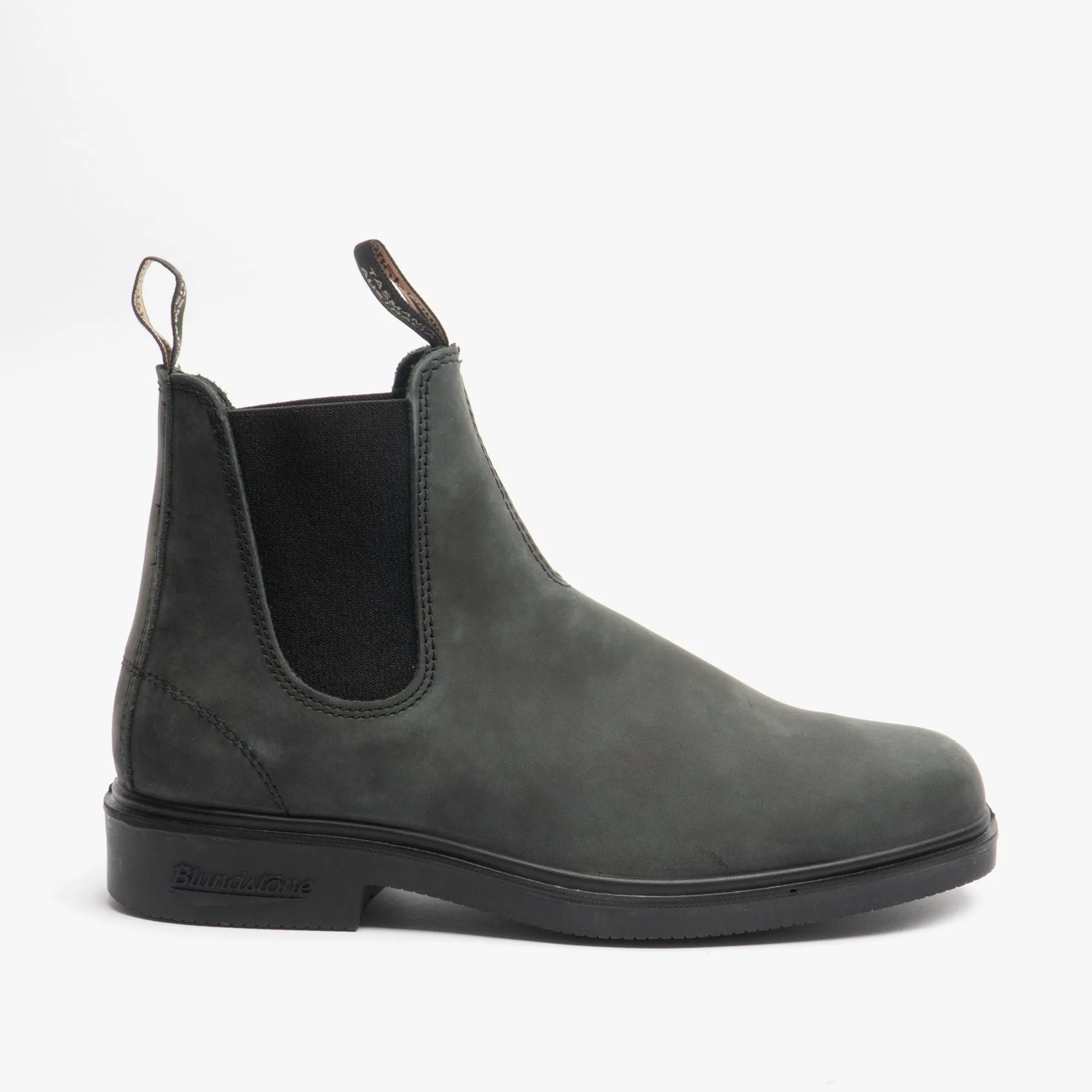 1308 Unisex Leather Chelsea Boots Rustic Black