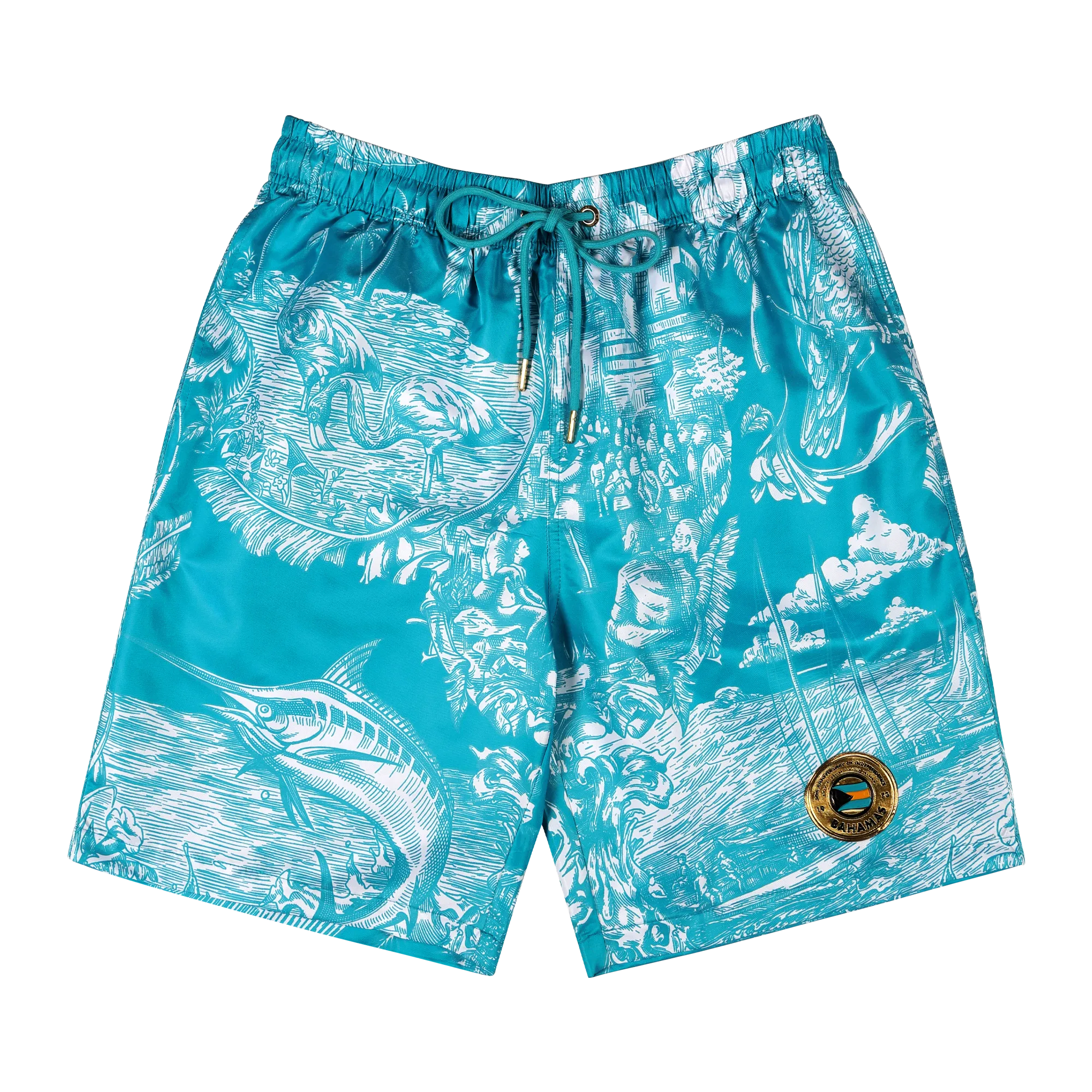 50TH INDEPENDENCE SHORTS-AQUA