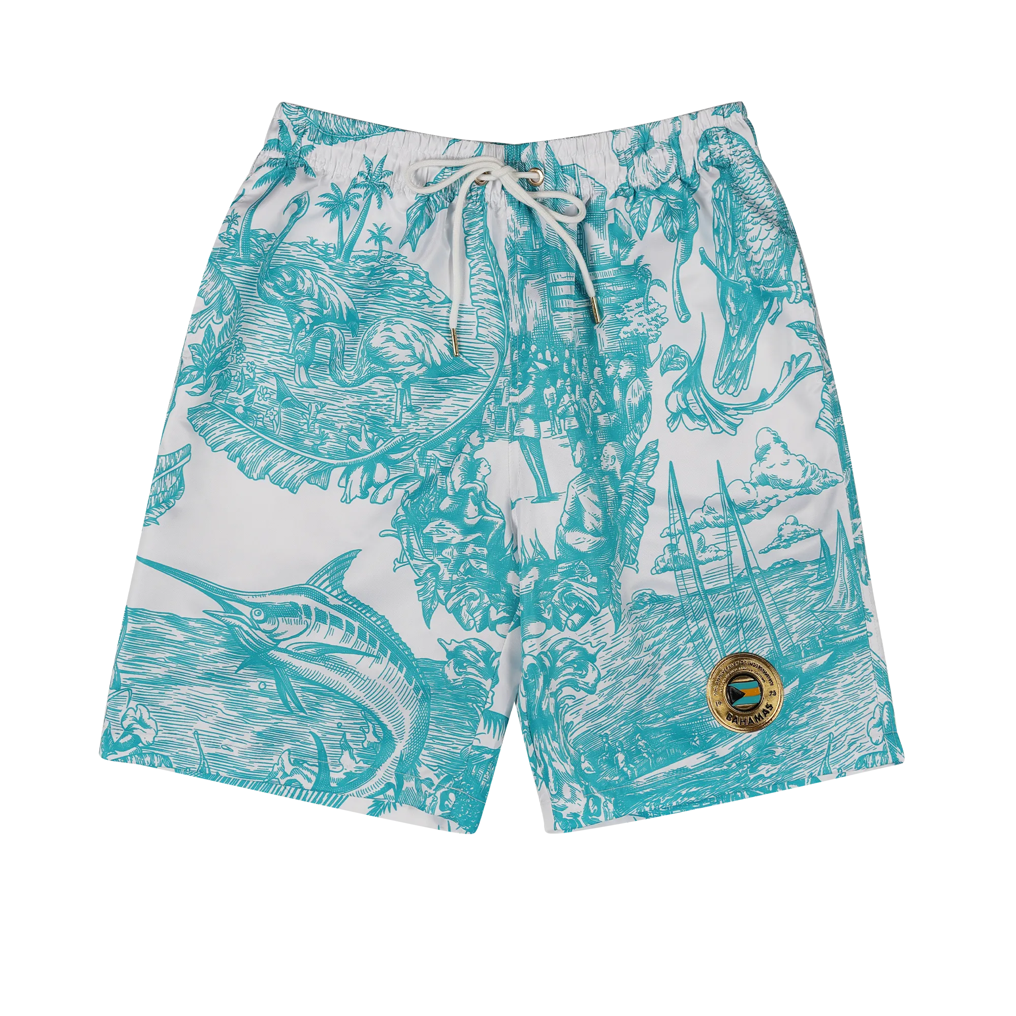 50TH INDEPENDENCE SHORTS-WHITE