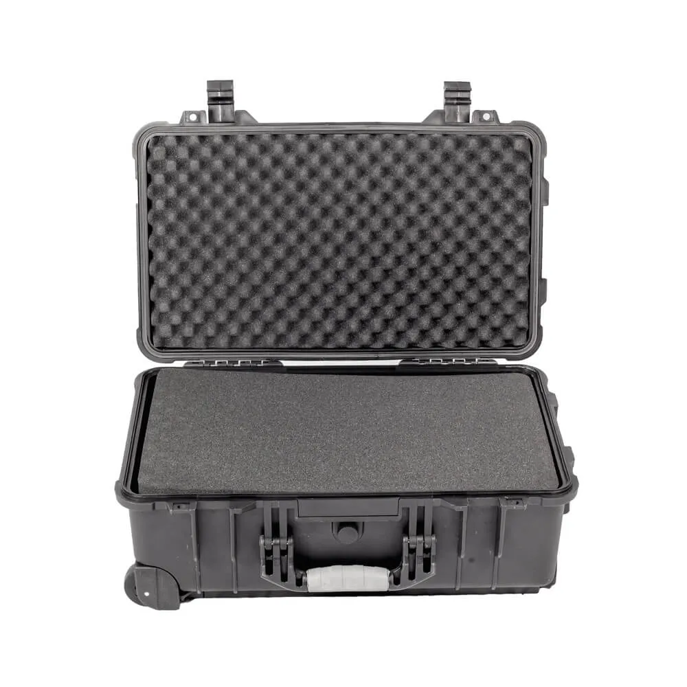 515x290x200 mm Waterproof Hard Rolling Case with Pull Handle and Foam Interior