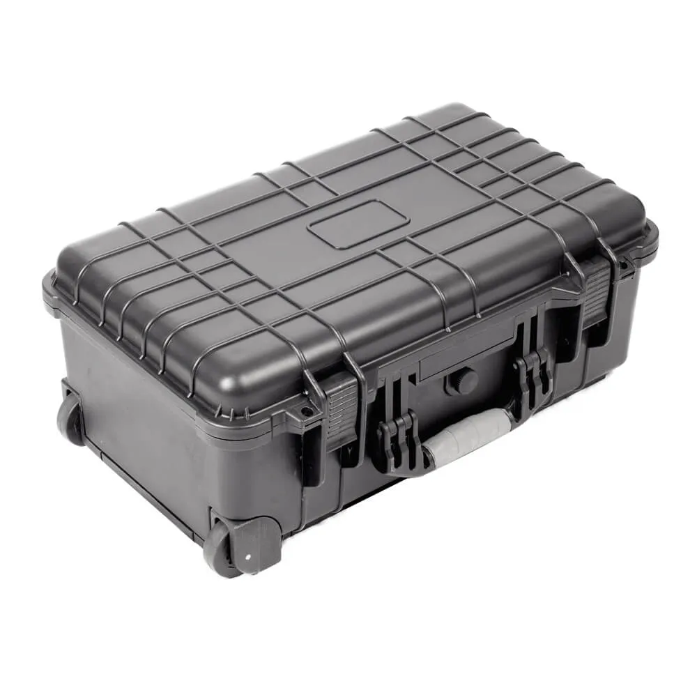 515x290x200 mm Waterproof Hard Rolling Case with Pull Handle and Foam Interior