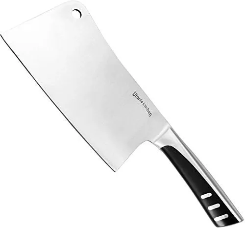 7 Inch Stainless Steel Chopper-Cleaver-Butcher Knife - Multipurpose Use for Home Kitchen or Restaurant (1-Pack) by Utopia Kitchen