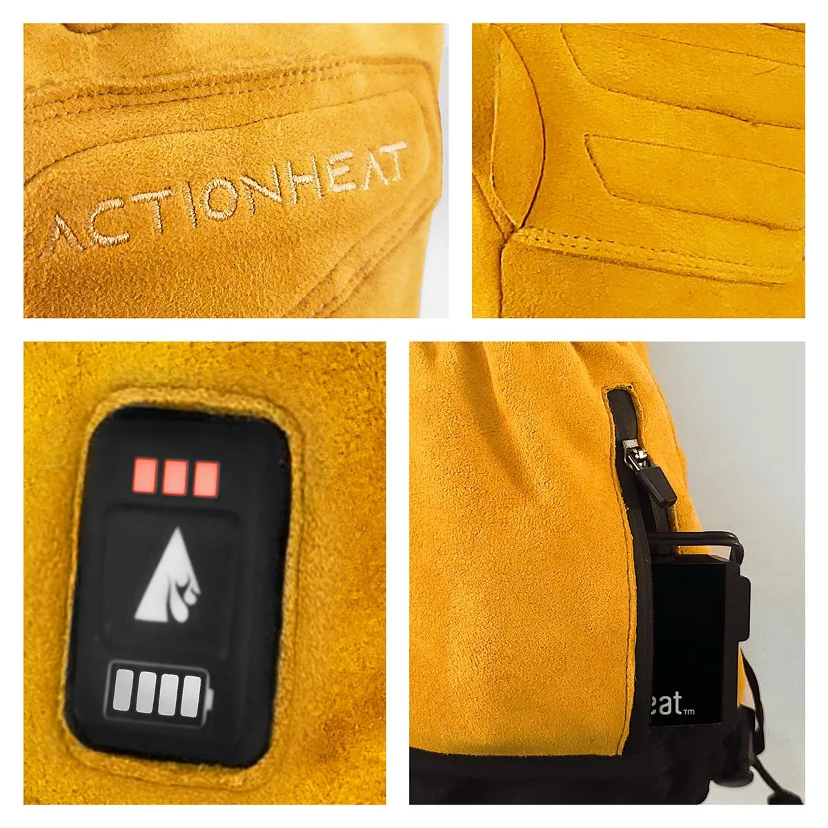 ActionHeat 7V Rugged Leather Heated Work Gloves