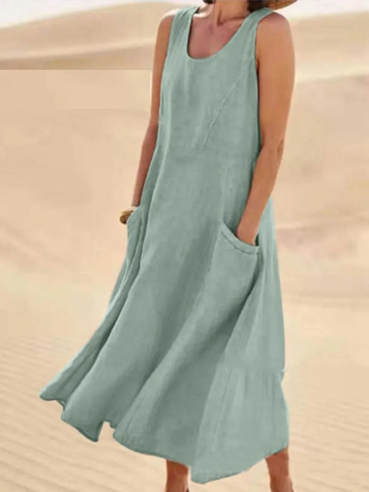 ADDISON | ELEGANT SUMMER DRESS WITH WAISTLINE HIGHLIGHT