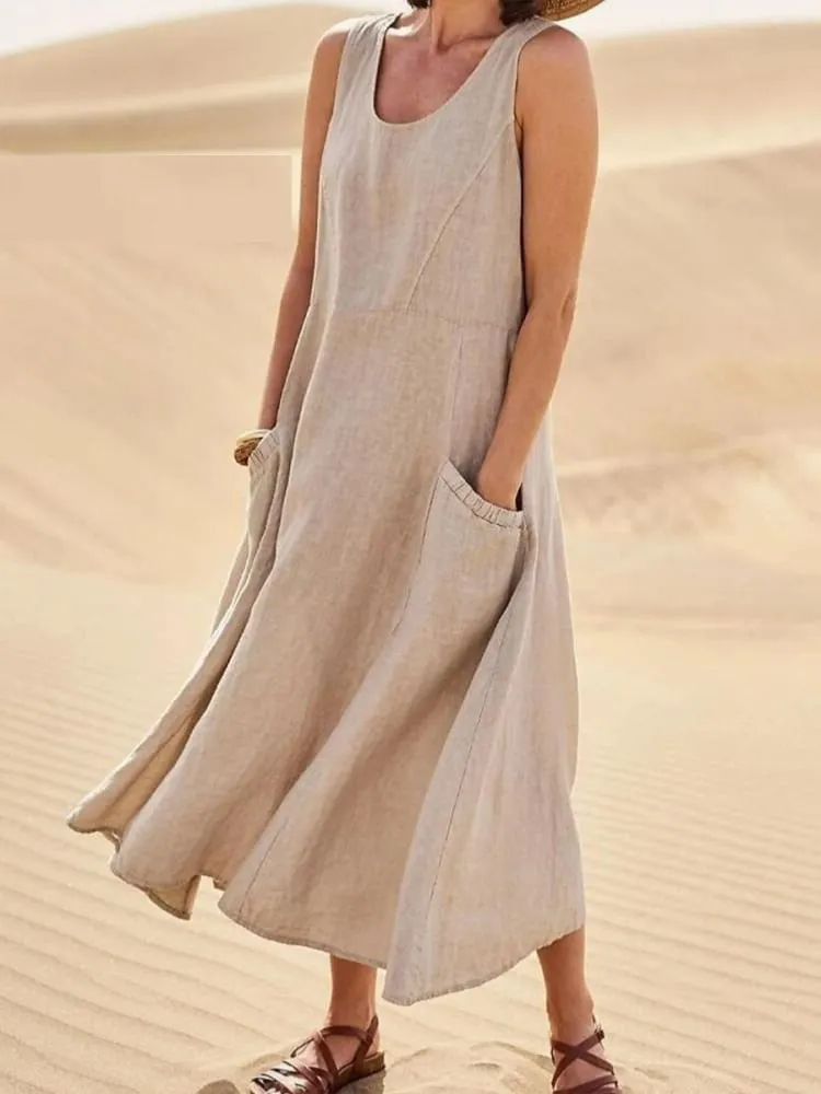 ADDISON | ELEGANT SUMMER DRESS WITH WAISTLINE HIGHLIGHT