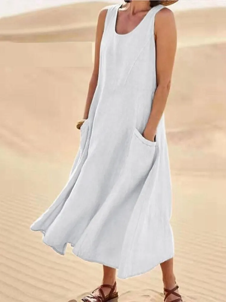 ADDISON | ELEGANT SUMMER DRESS WITH WAISTLINE HIGHLIGHT