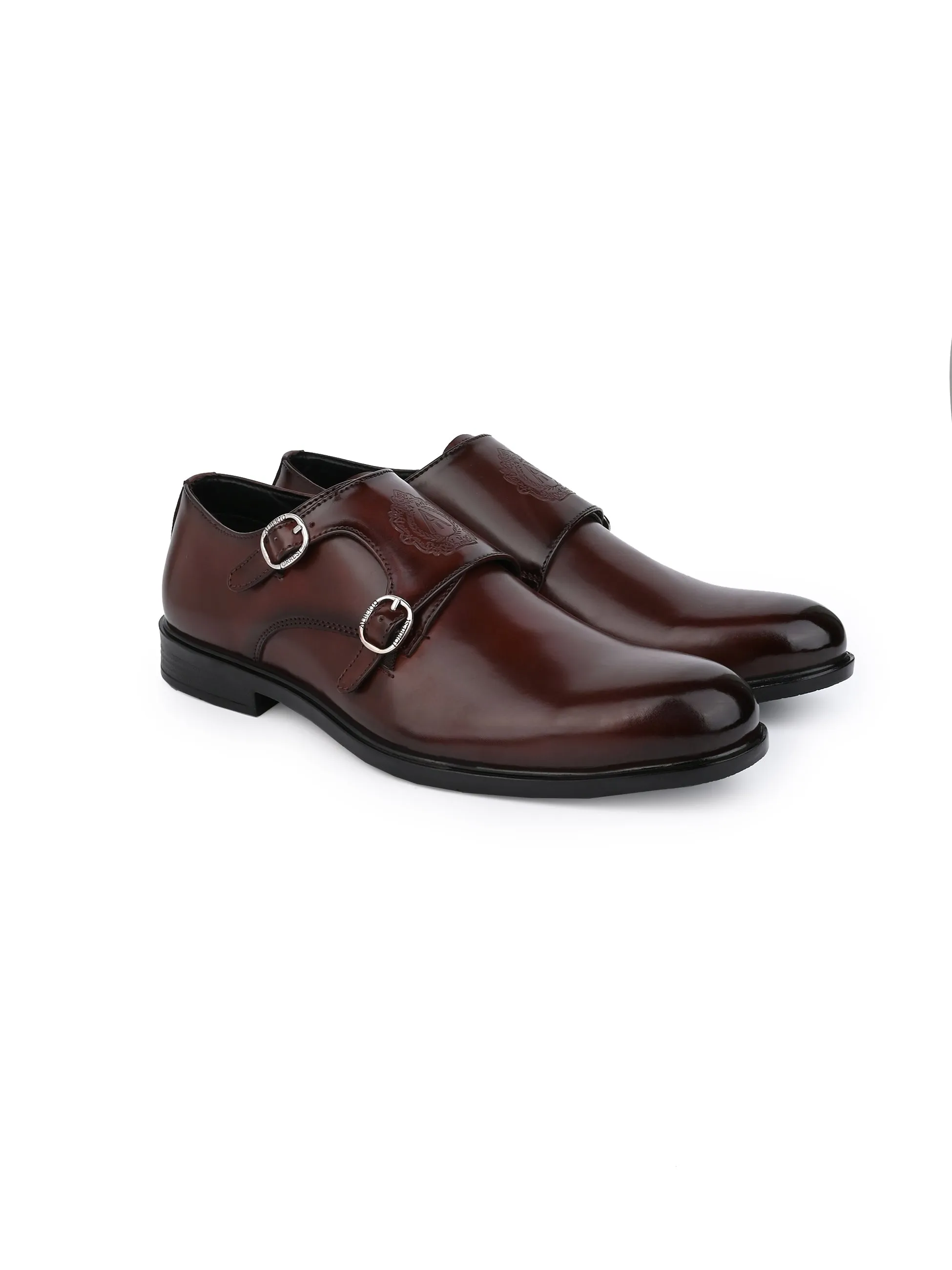 Alberto Torresi Men's Toro Brown Double Monk Straps