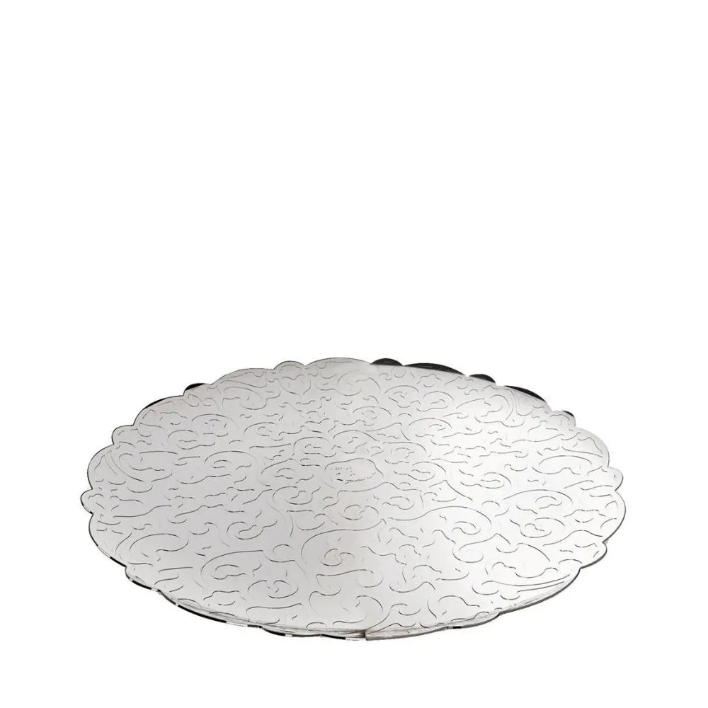 Alessi MW07 Dressed round tray in steel