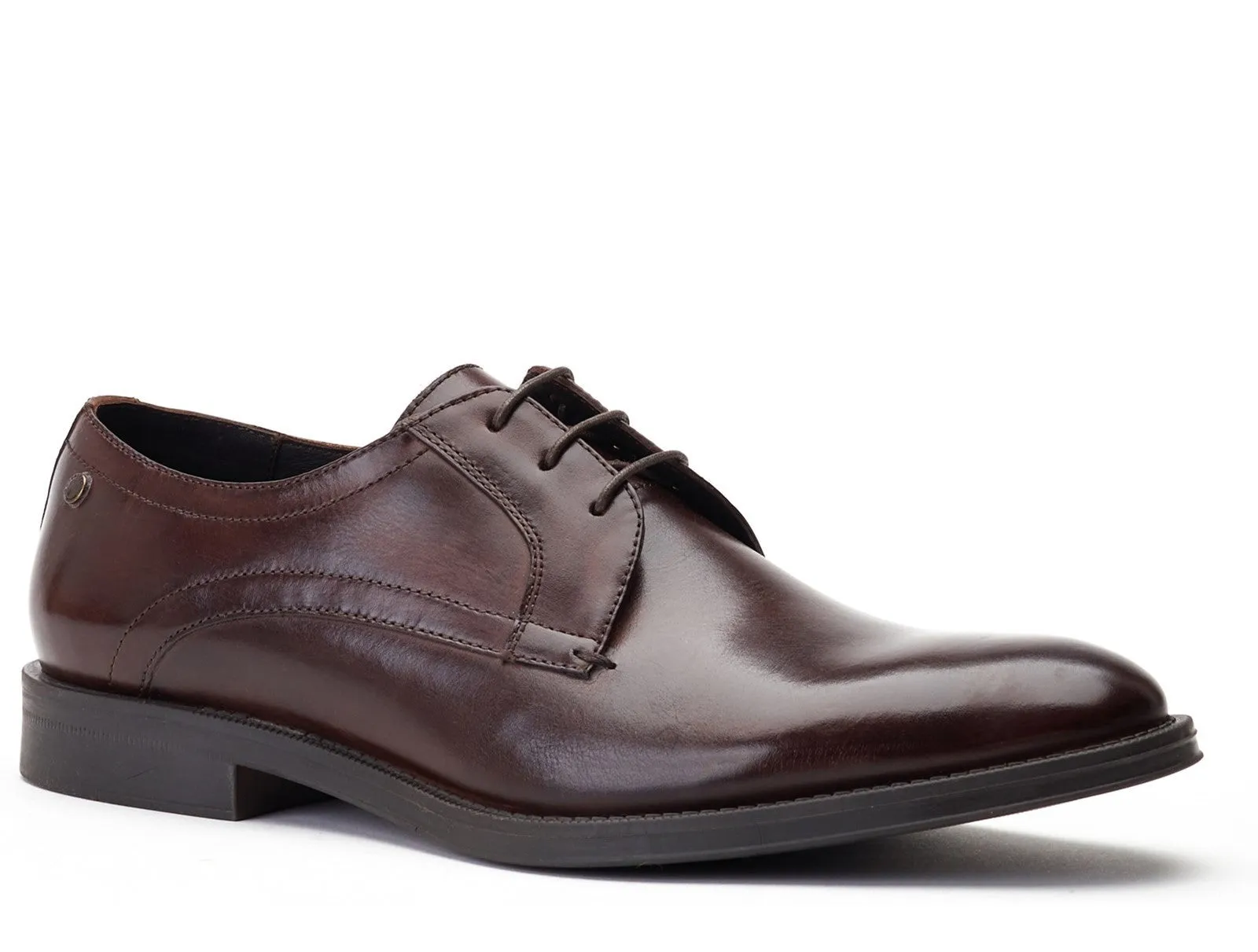 Base London Hadley Waxy Mens Plain Toe Lace Up Shoe