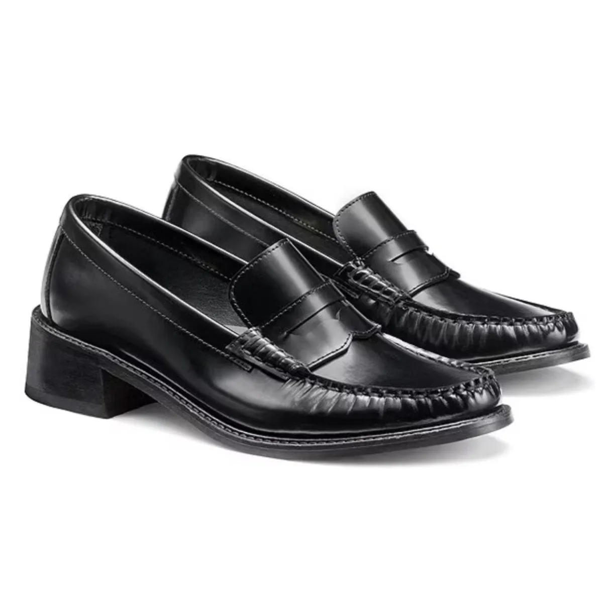 Bass Women's Whitney Heel Loafer Black Leather