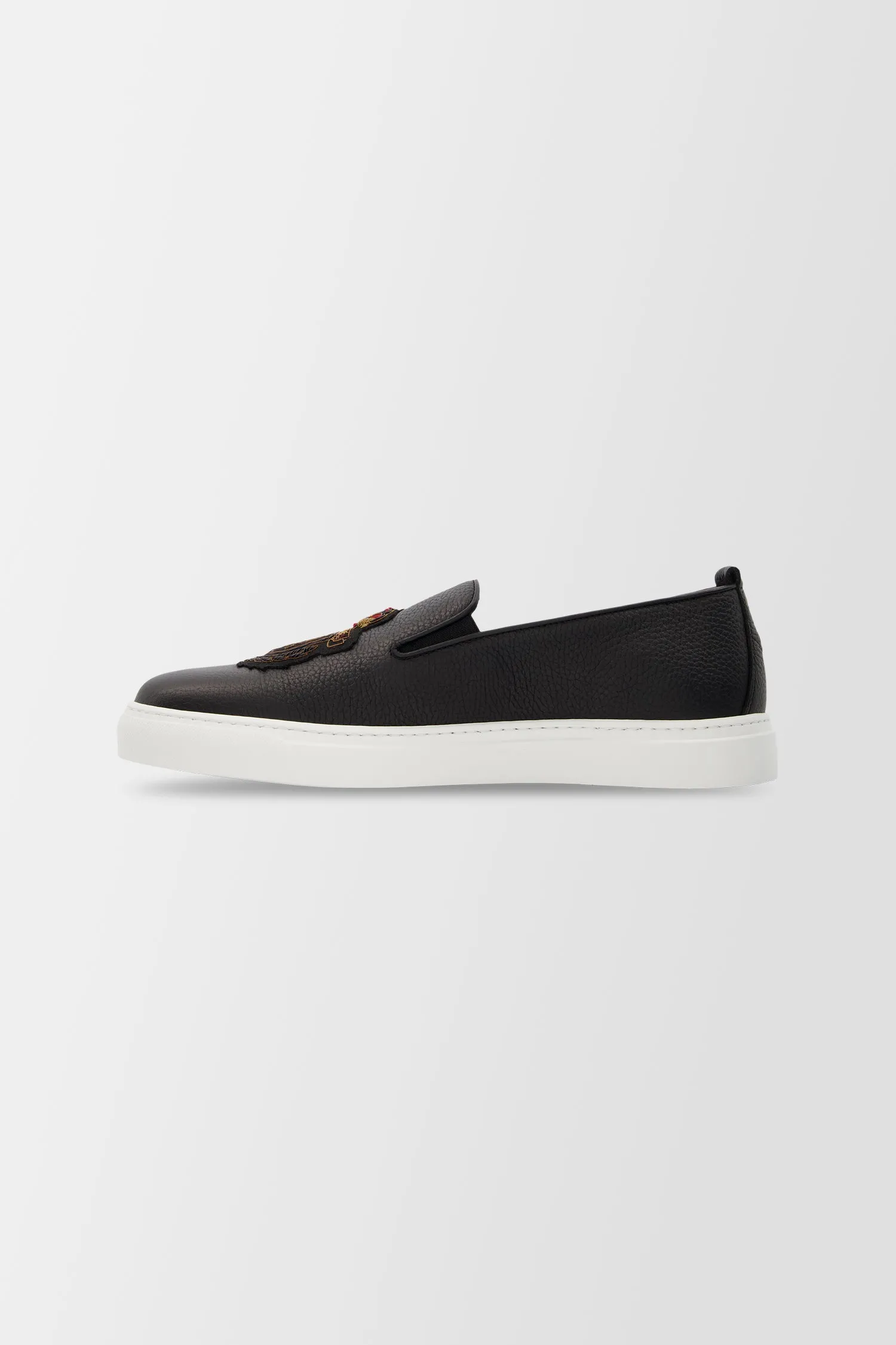 Billionaire Black Slip-Ons