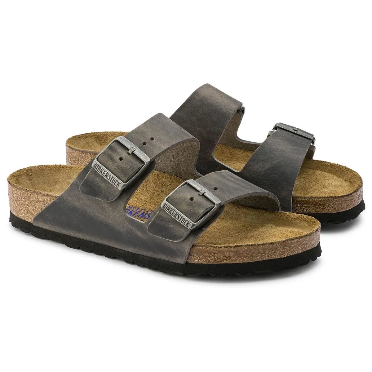 Birkenstock Women's Arizona Soft Footbed Iron Oiled Leather