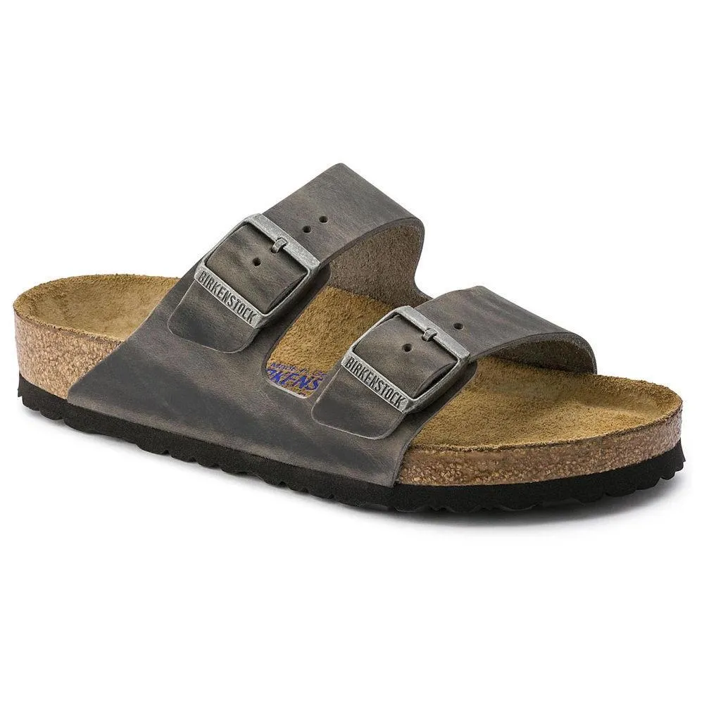 Birkenstock Women's Arizona Soft Footbed Iron Oiled Leather