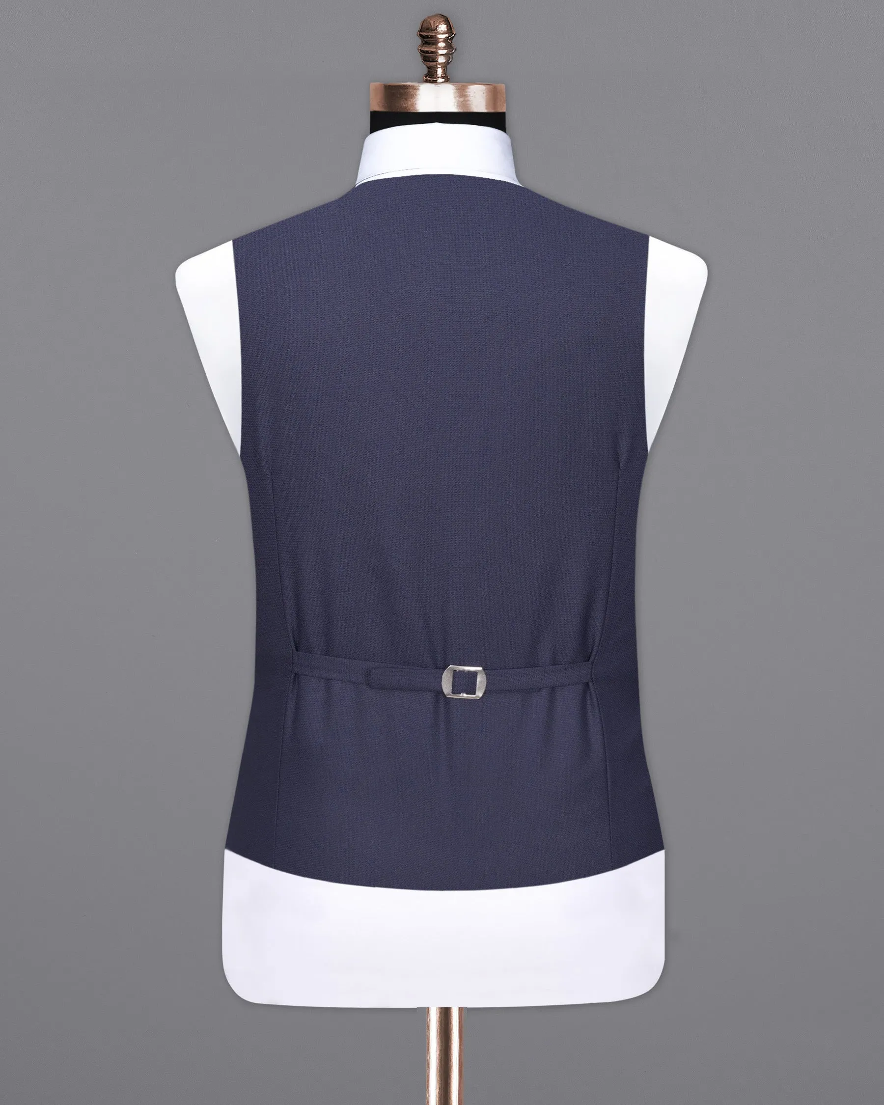 Bleached Cedar Navy Blue Waistcoat