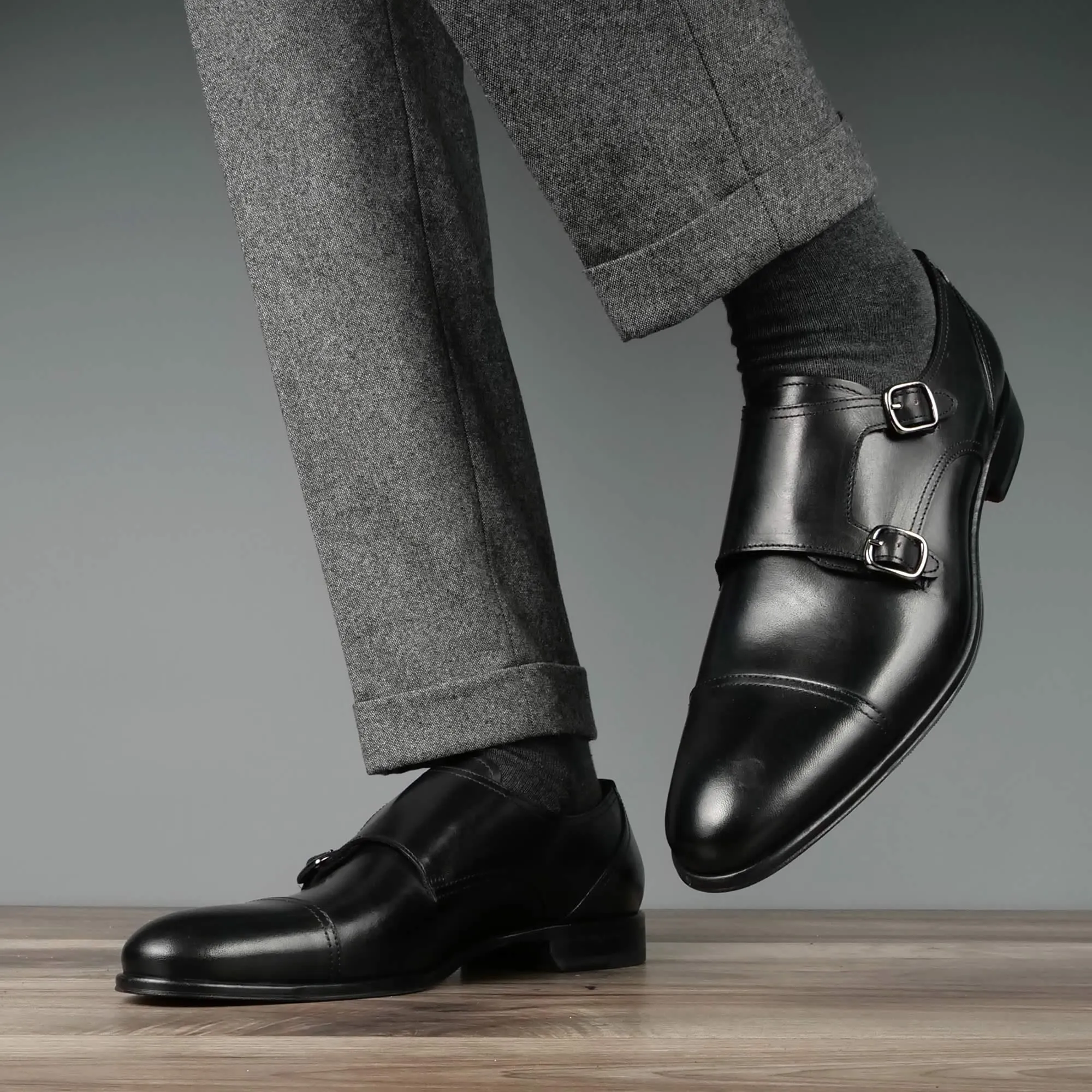 Bourne Monk Strap Black