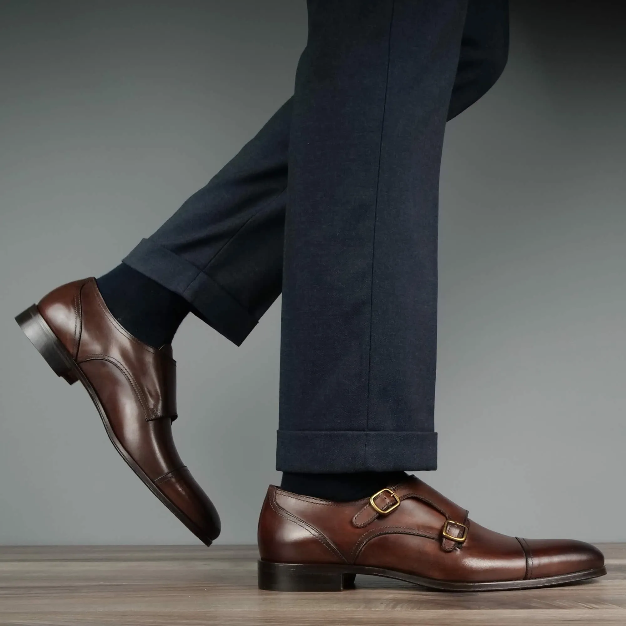 Bourne Monk Strap Brown