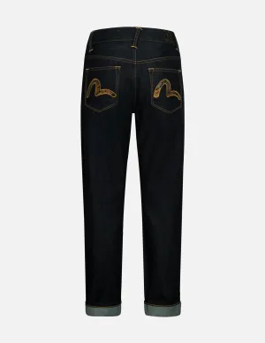 Brocade Appliqué Seagull Relax Fit Jeans