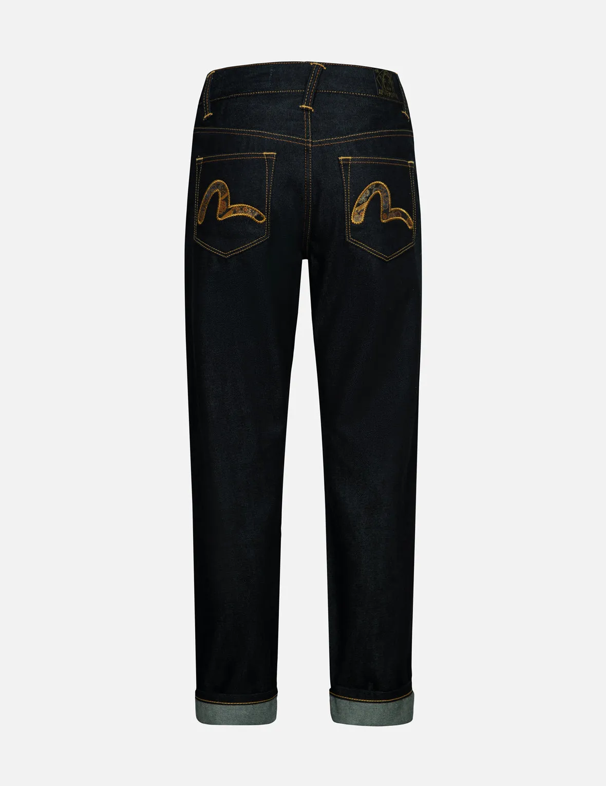 Brocade Appliqué Seagull Relax Fit Jeans