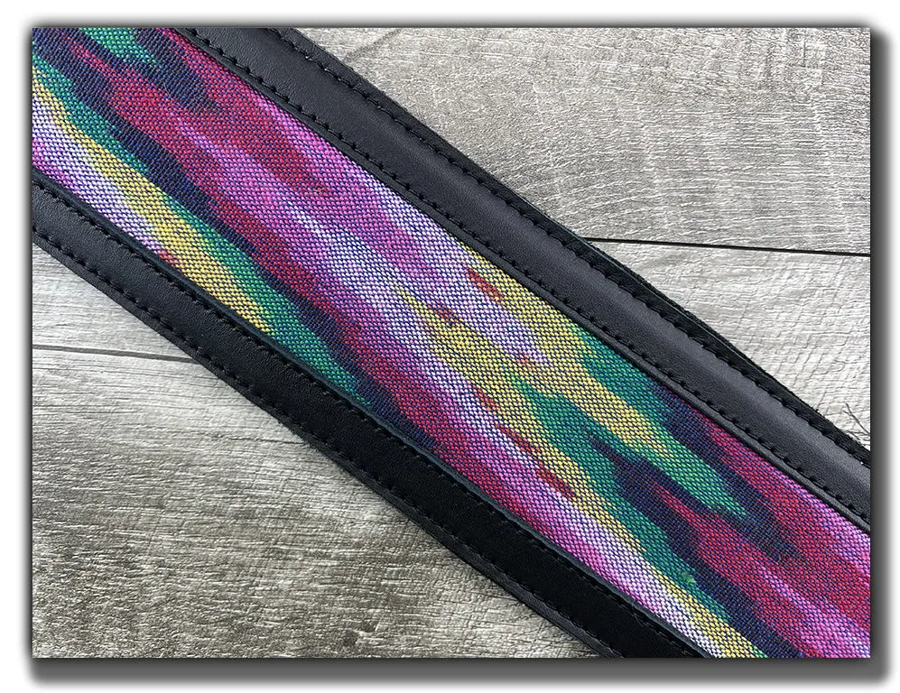 Chromatica - Carbon Black Leather Guitar Strap