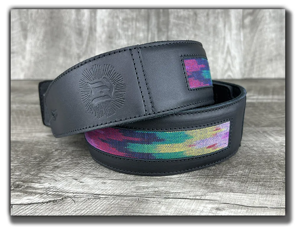 Chromatica - Carbon Black Leather Guitar Strap