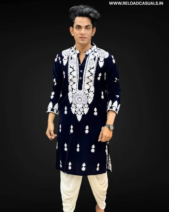 Circle Flower Heavy Designer Work Kurta