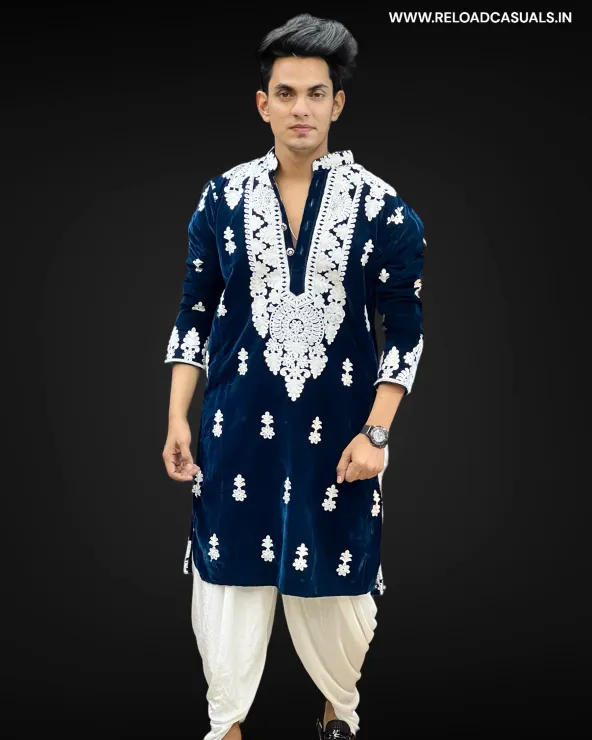 Circle Flower Heavy Designer Work Kurta