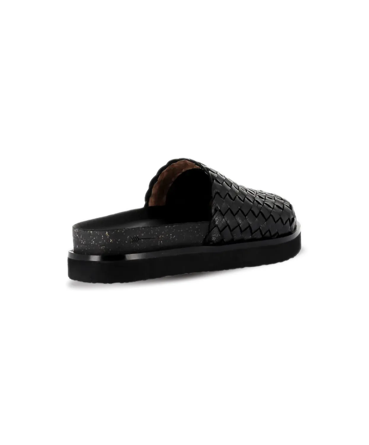 Frankie4 Greyson Black Weave Slides