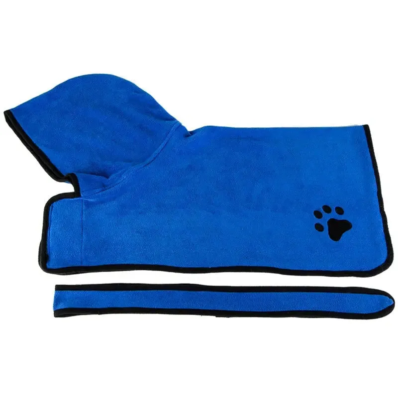 Glorious Kek Dog Bathrobe XS-XL - Super Absorbent Pet Drying Towel for Beach Adventures