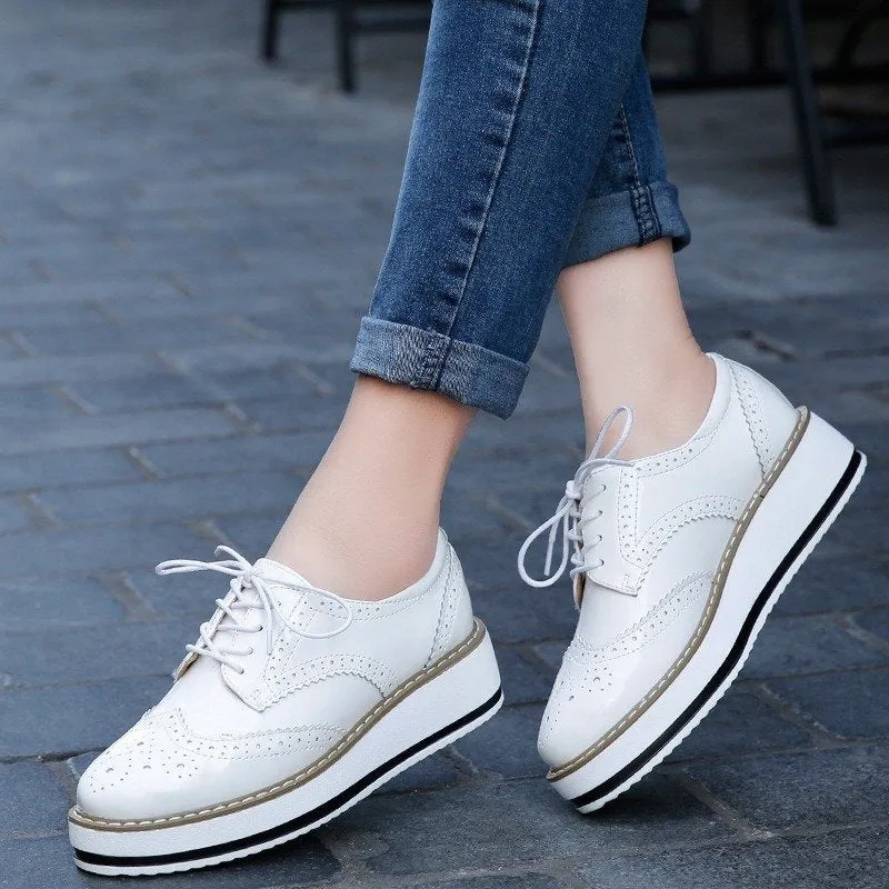 GRW Walking Shoes For Women Comfy Interior Versatile Casual Oxford Shoes Modern