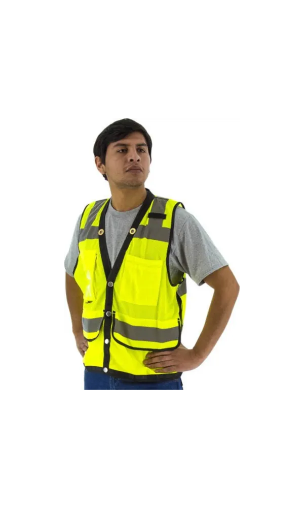 Majestic 75-3207 Hi-Vis Heavy Duty Mesh Vest, ANSI 2 R