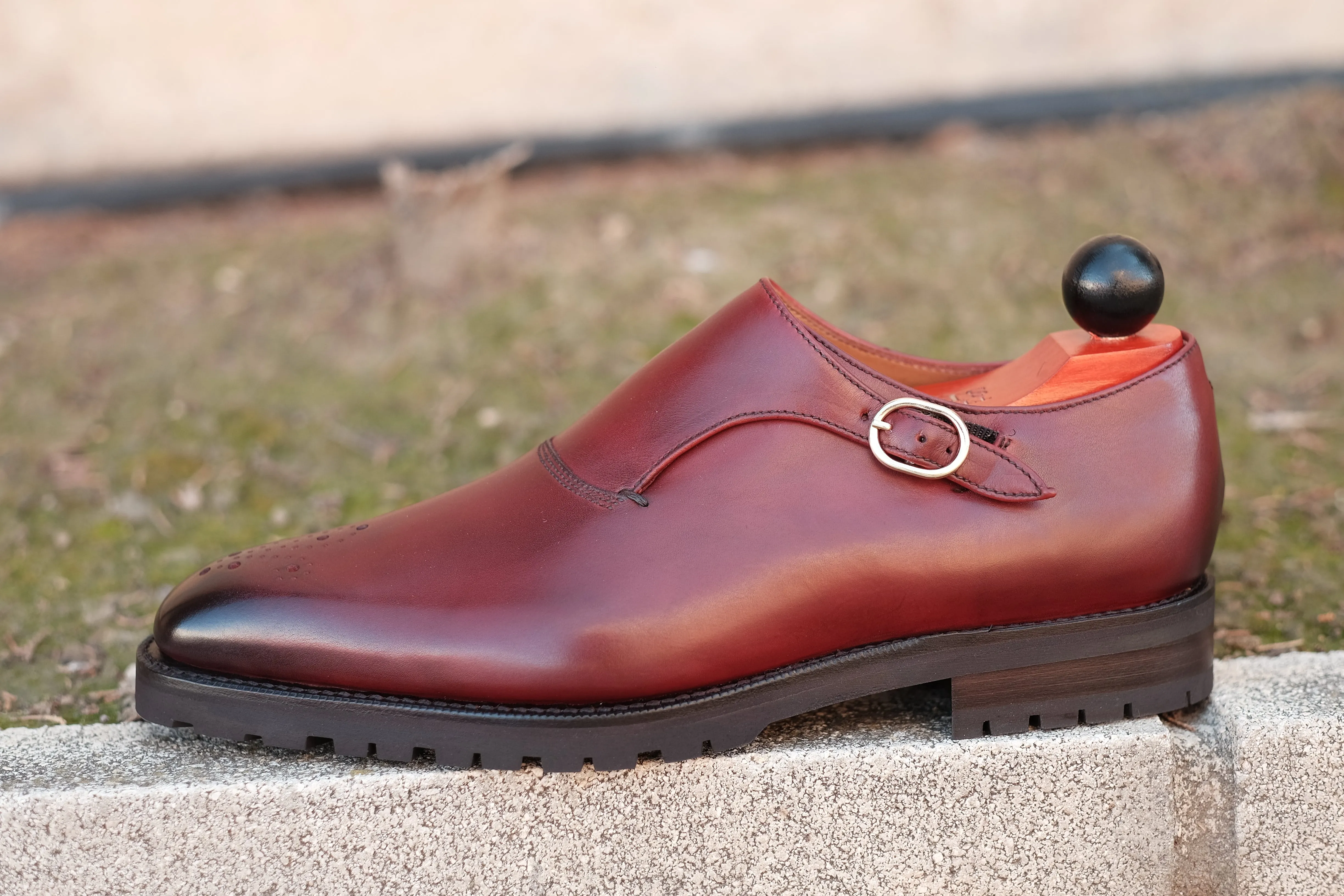 Martel - MTO - Burgundy Calf - LPB Last - Commando Sole