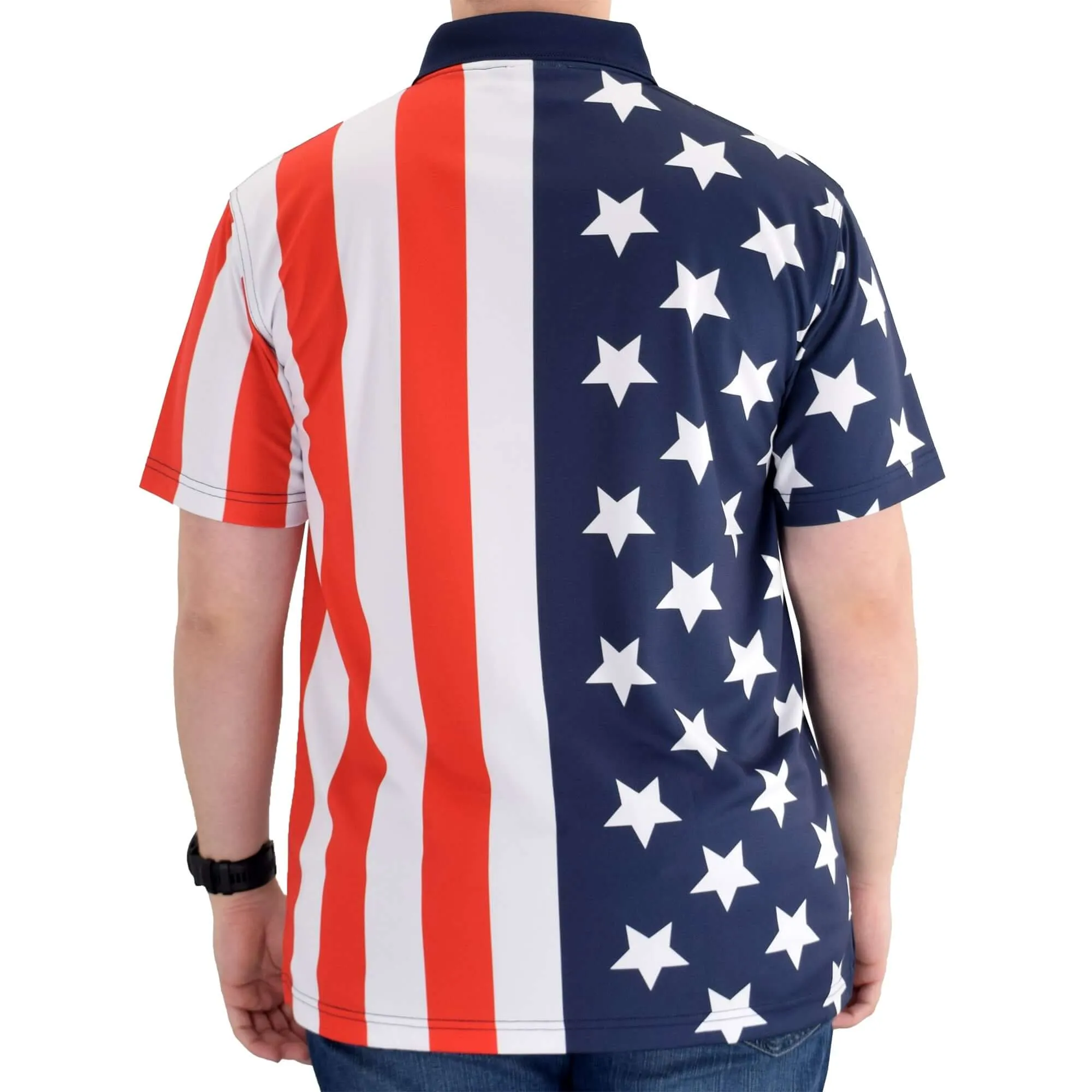 Men's Made in The USA Patriotic Tech Golf Polo