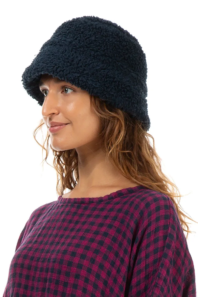 Midnight Blue Teddy Cotton Bucket Hat