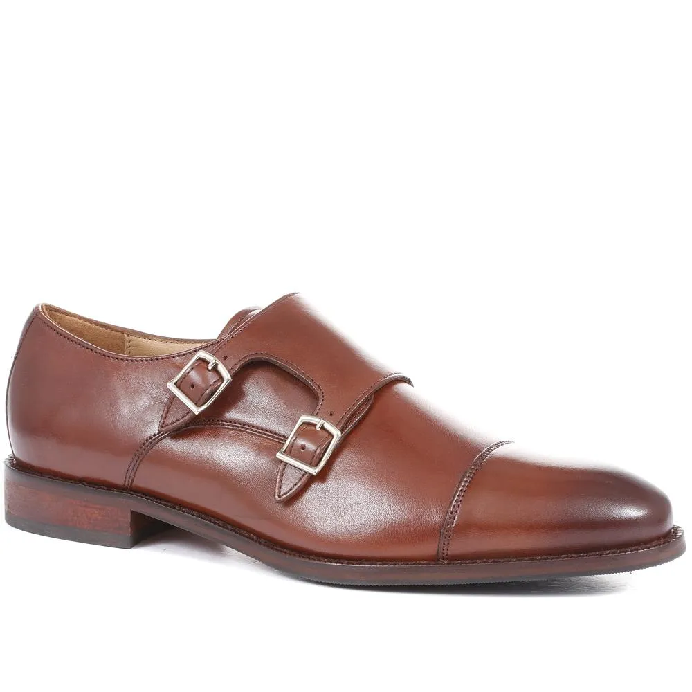 Nathaniel Leather Double Monk Shoes - NATHANIEL / 320 484