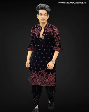 New Heavy Embroidery Dot Leaf Designer Kurta