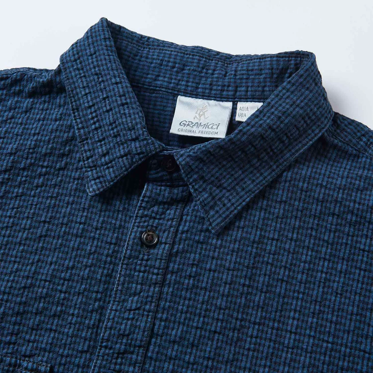 OG SEERSUCKER CANYON SHIRT ROYAL BLUE GARMENT DYE