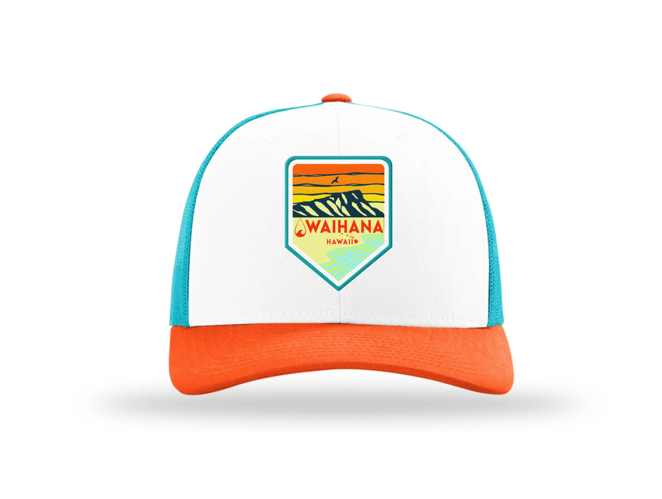 Orange Diamond Head Trucker