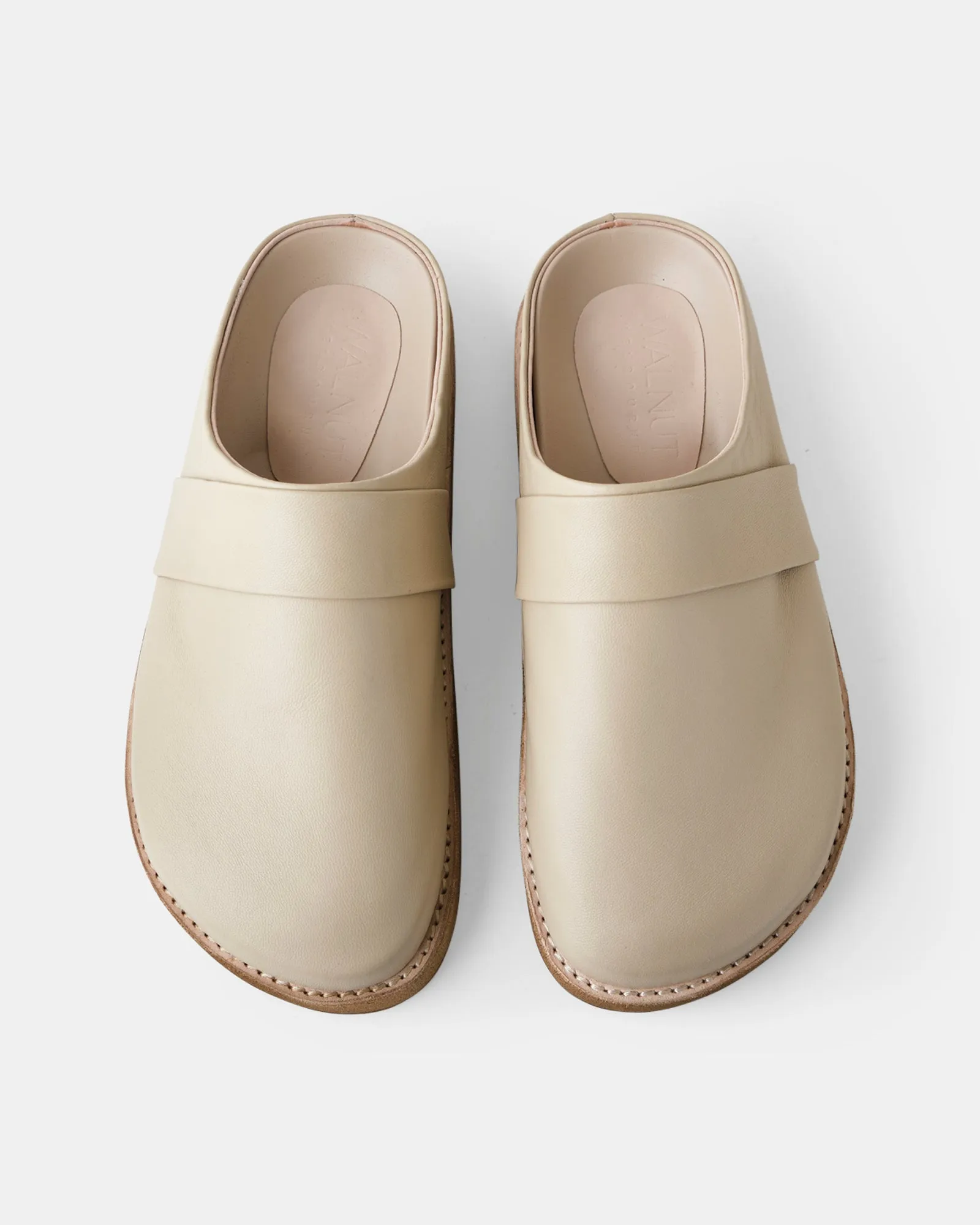 Palmer Leather Mule - Beige