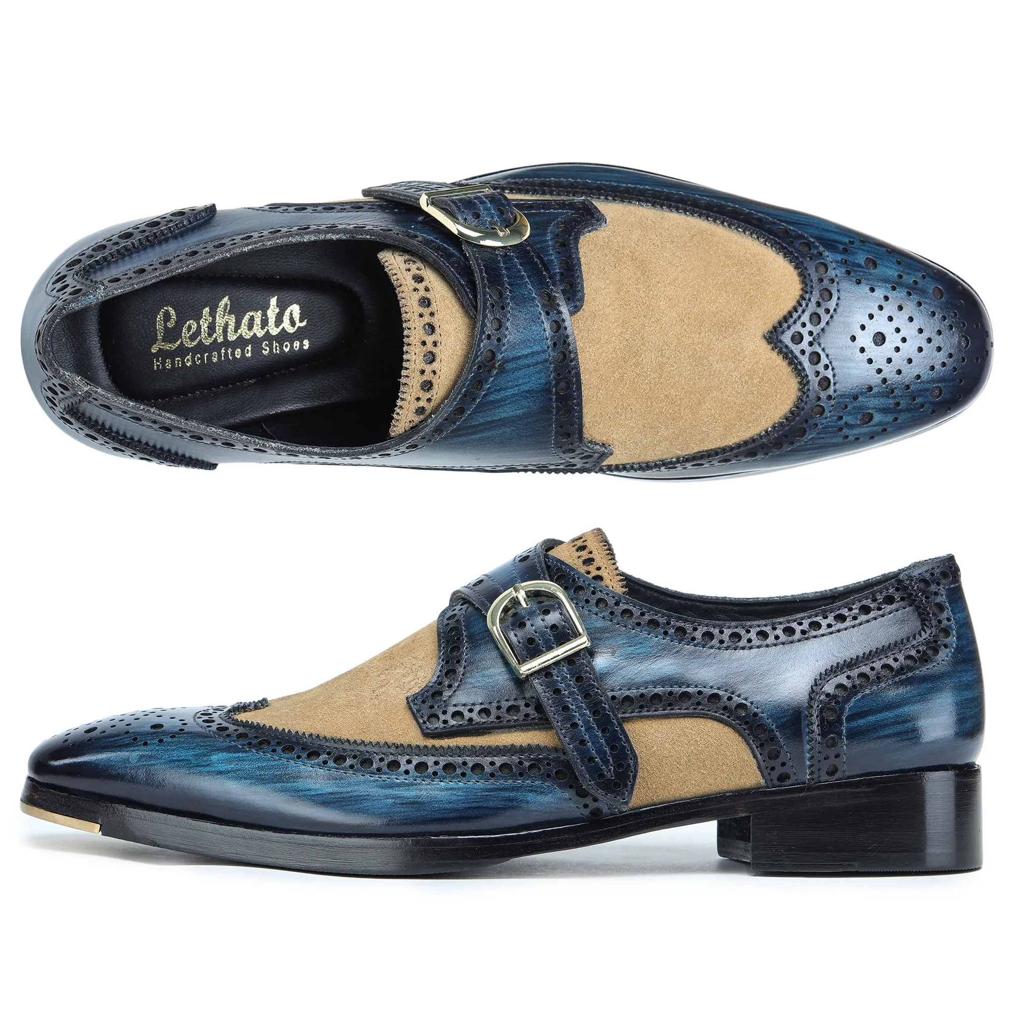 Single Monk Strap - Navy Blue