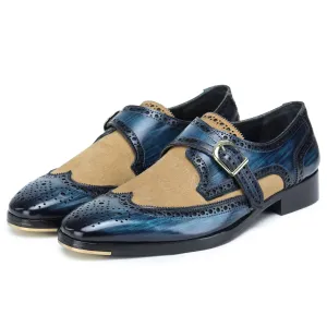 Single Monk Strap - Navy Blue