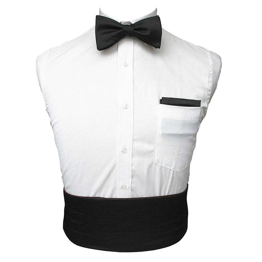 Solid Silk Cummerbund Set