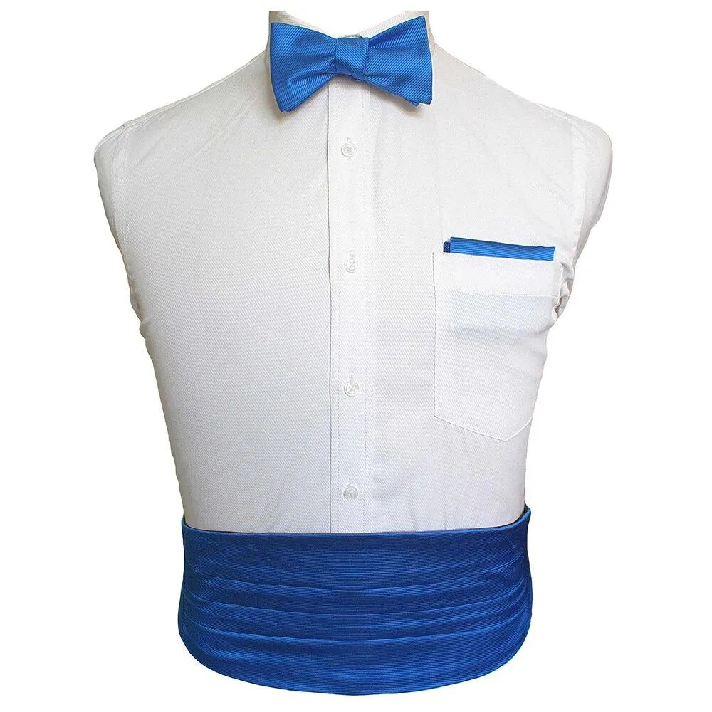 Solid Silk Cummerbund Set