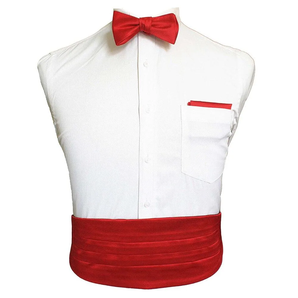 Solid Silk Cummerbund Set