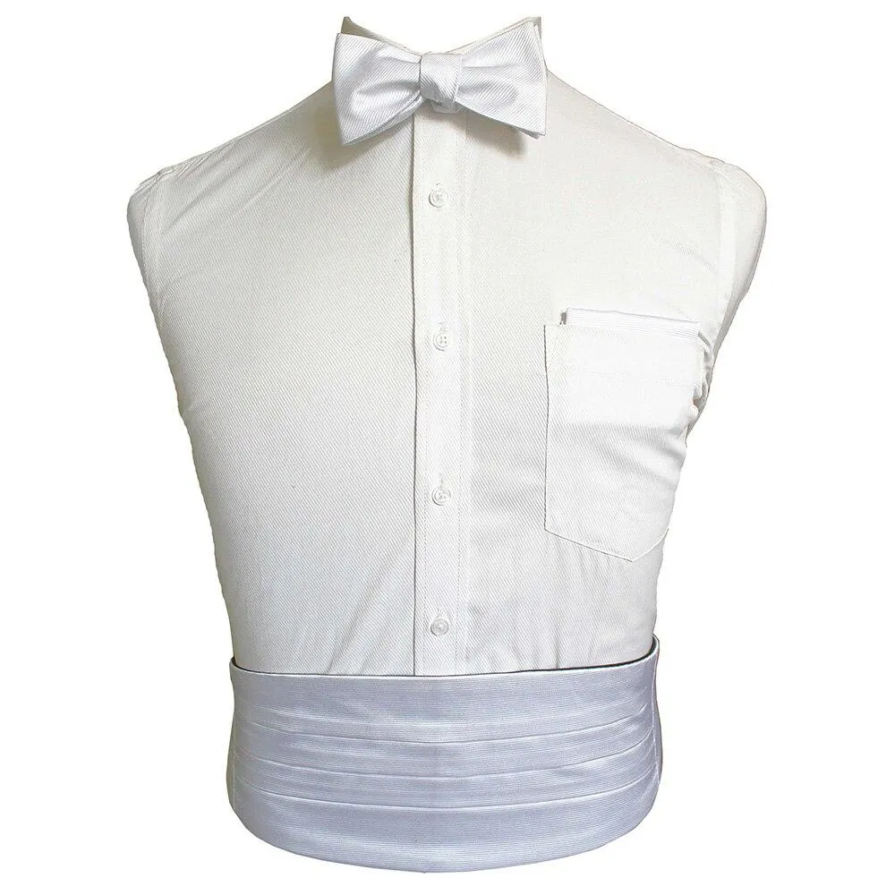 Solid Silk Cummerbund Set