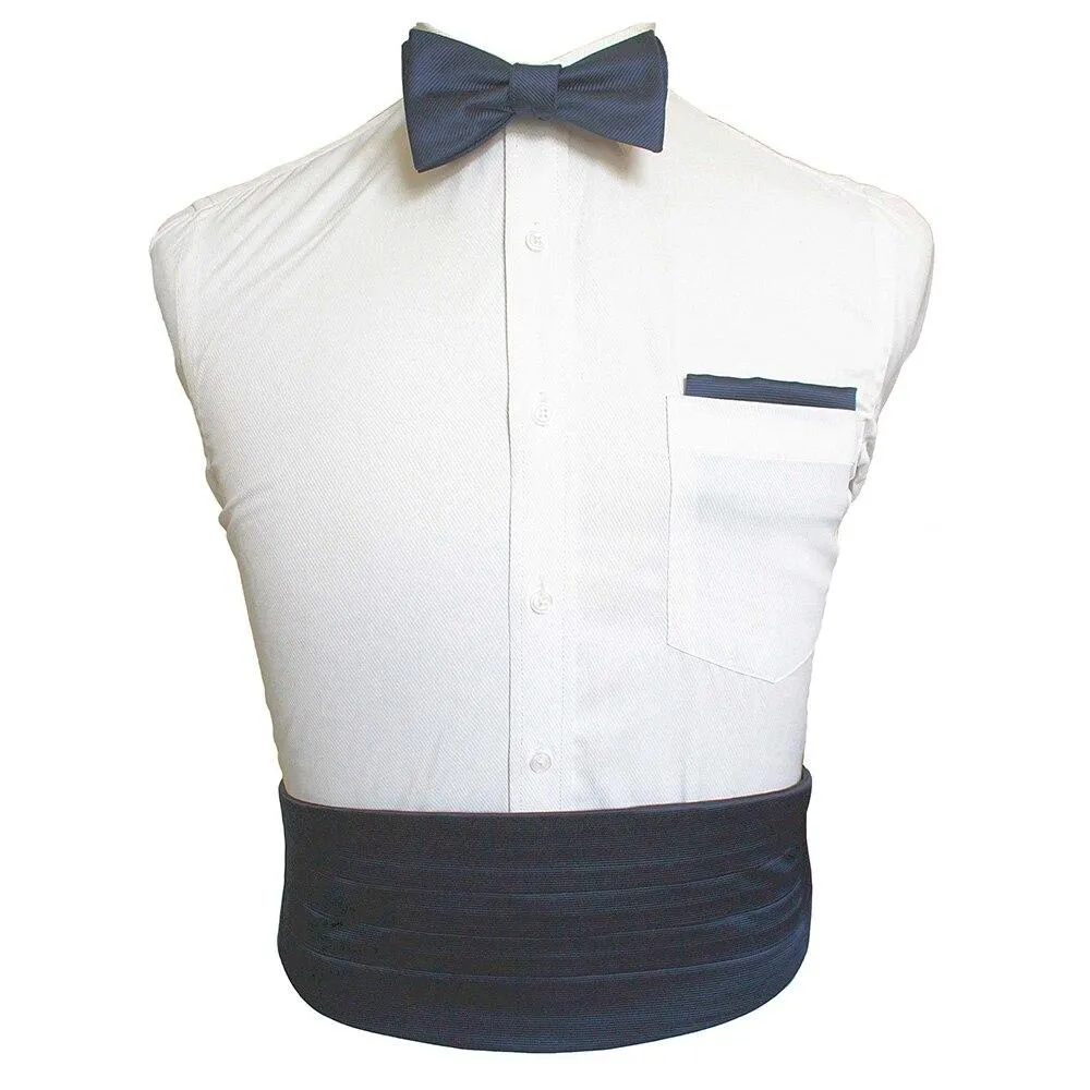 Solid Silk Cummerbund Set