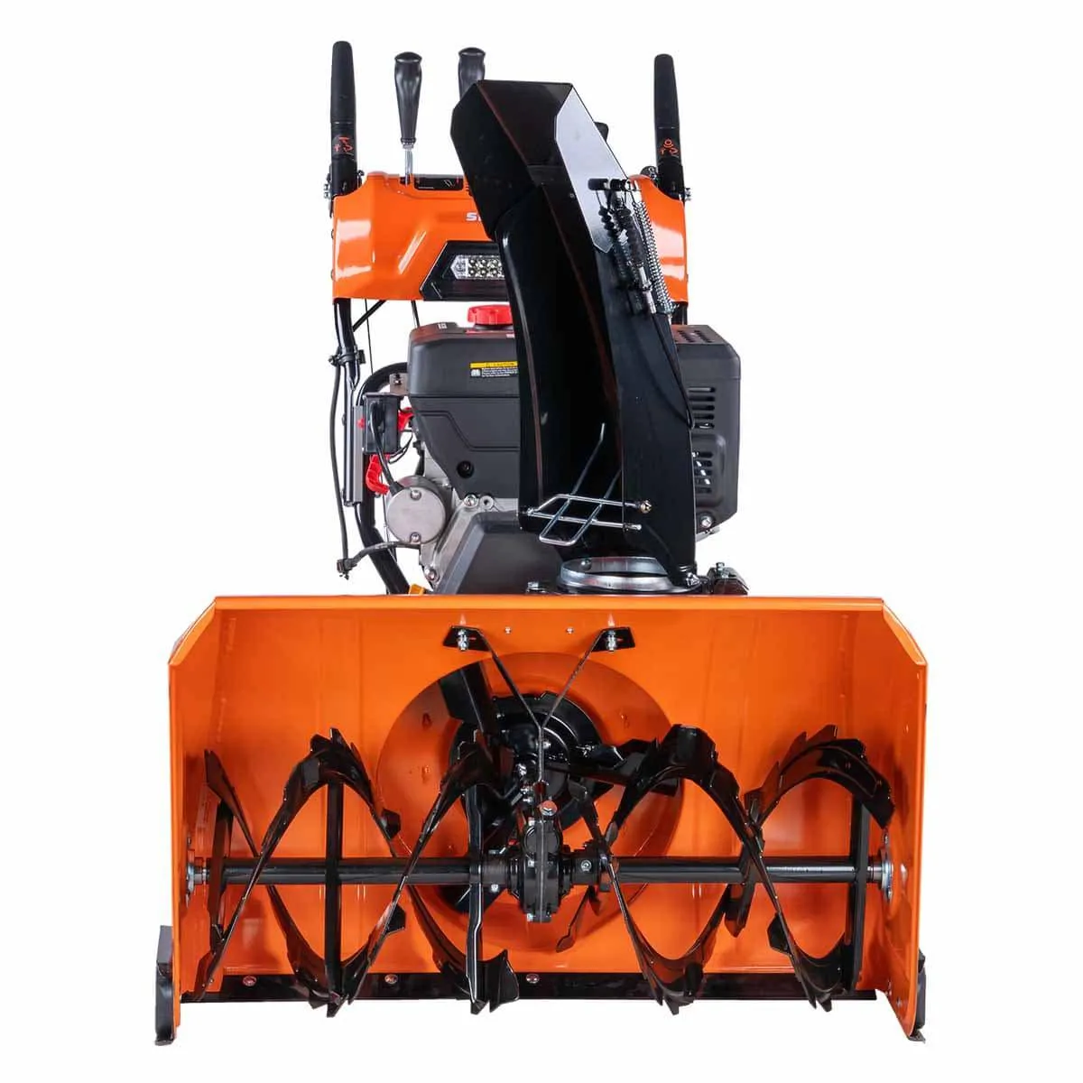 TMG Industrial 34” Self-Propelled Gas-Powered Snow Blower, Dual-Stage, Rubber Track, Heated Hand Grips, Electric Start, 21” Intake Height, LED Light, TMG-GSB34